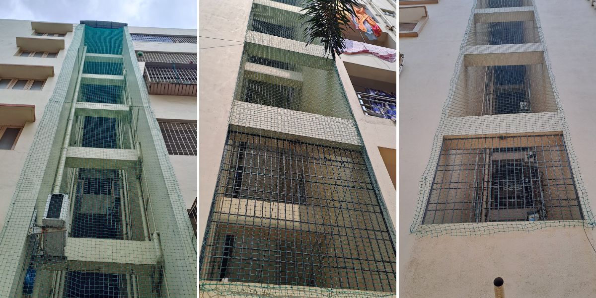 Duct Area Covering Safety Nets in Kothanur